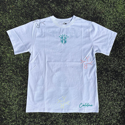 Embroidered Drawstring Shorts and T-Shirt Set