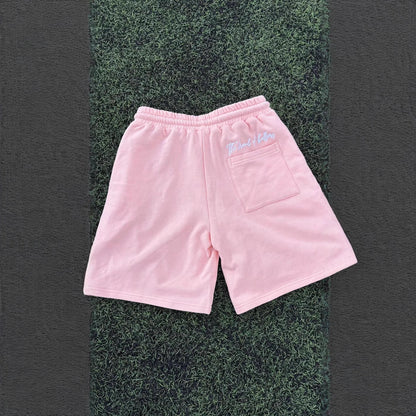 Embroidered Drawstring Shorts and T-Shirt Set