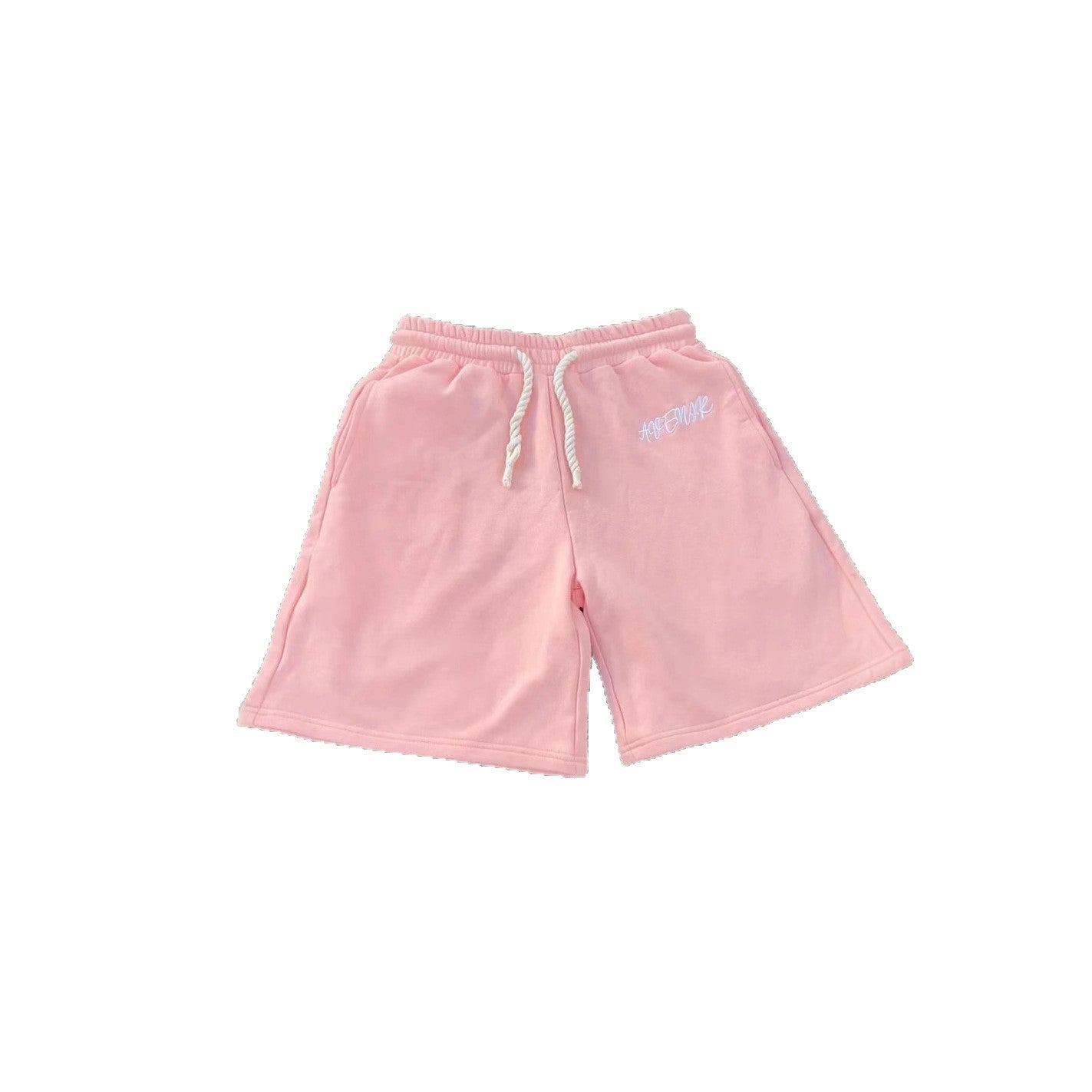 Embroidered Drawstring Shorts and T-Shirt Set