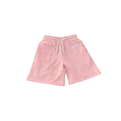 Embroidered Drawstring Shorts and T-Shirt Set