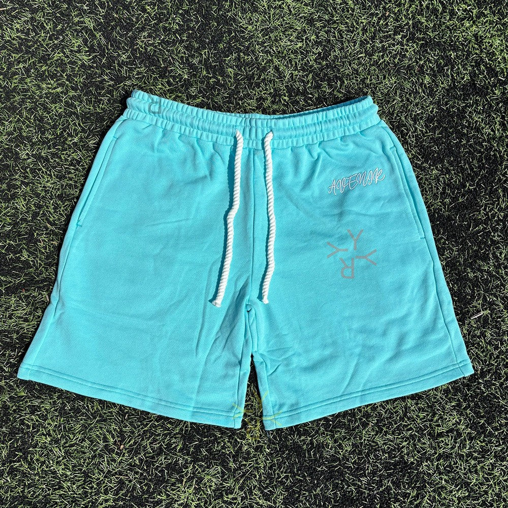 Embroidered Drawstring Shorts and T-Shirt Set