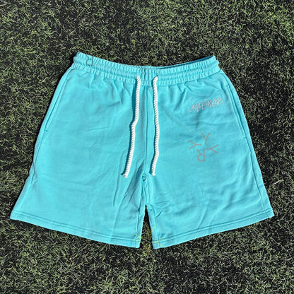 Embroidered Drawstring Shorts and T-Shirt Set